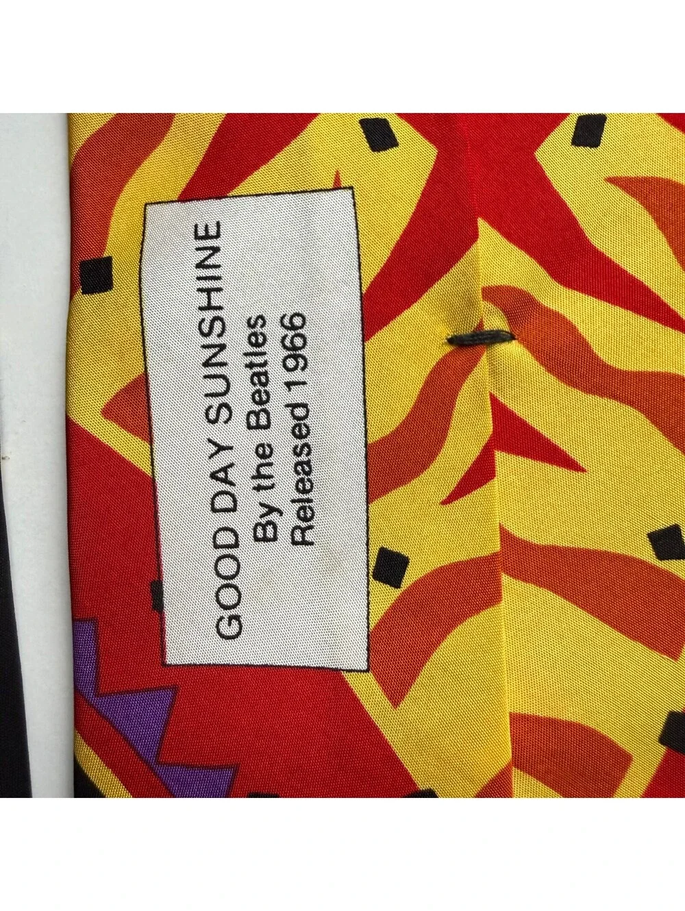 Vintage 1991 The Beatles Good Day Sunshine Silk Tie Made USA Psychedelic